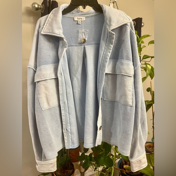 VICI Sofia Cotton French Terry Shacket - Picture 2 of 3